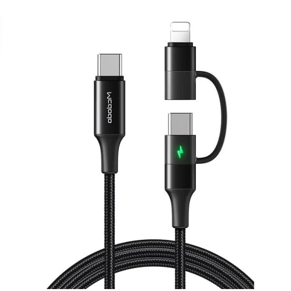 کابل تبدیل USB-C به لایتنینگ/USB-C مک دودو مدل CA-7120 طول 1.2 متر